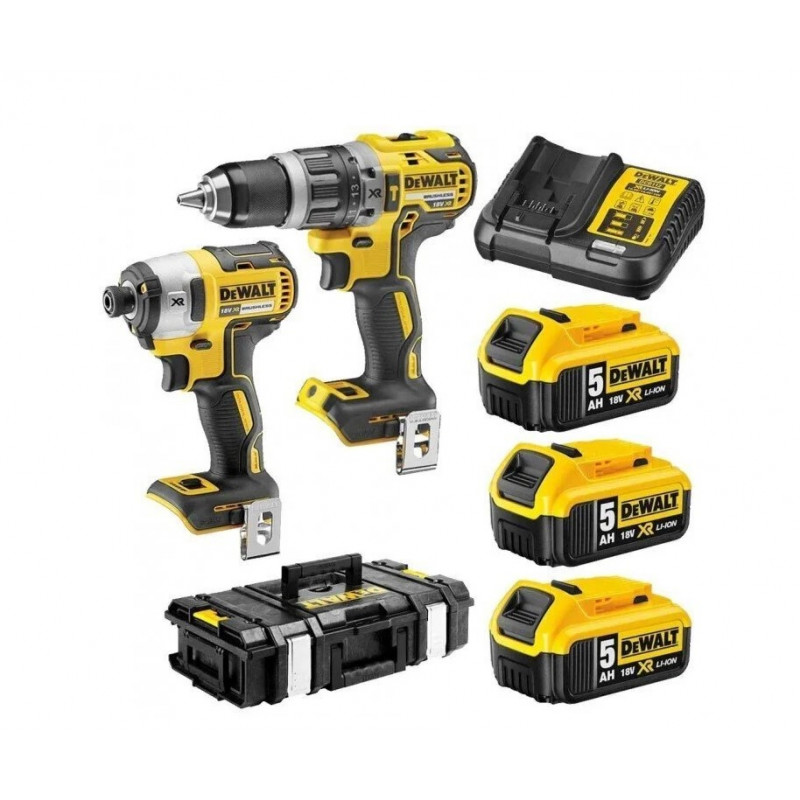 DEWalt XR18V bezoglīšu 2 instrumentu komplekts   DCK266P3-QW, 3x5,0 ah