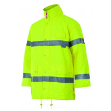 Spāņu firmas Velilla atstarojoša ziemas jaka/parka dzeltena 165, M izmērs