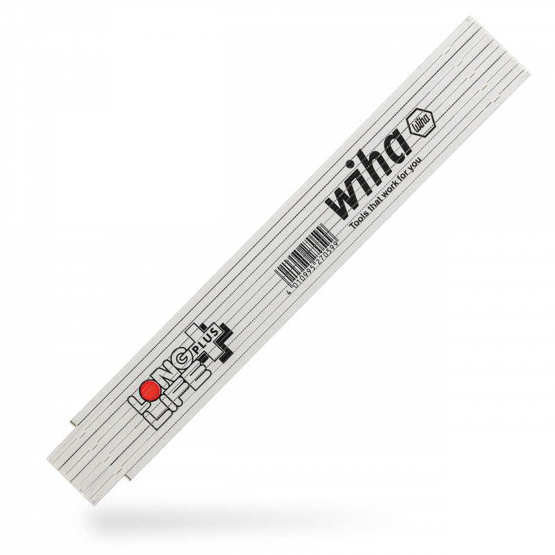 Wiha saliekamais metrmērs LongLife Plus, 2 m, balts