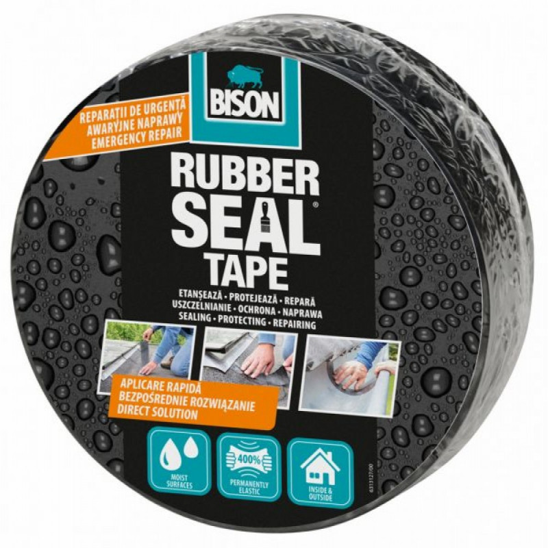 BISON RUBBER SEAL® hidroizolējoša lente, 7,5cm x 5m