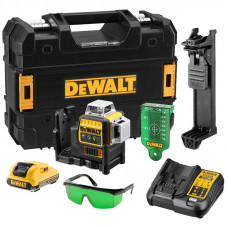 DeWalt 12V XR krustlīniju lāzers 3X360° DCE089D1G-QW, 35 m, zaļš