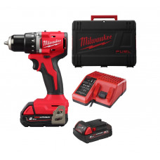 MILWAUKEE® kompakts 18 V bezoglīšu skrūvgriezis/urbjmašīna M18 BLDDRC-202C (2x2,0 Ah)