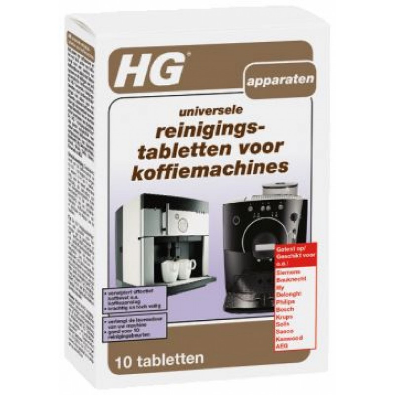 HG universālas tabletes kafijas mašīnas tīrīšanai, 10 gab.