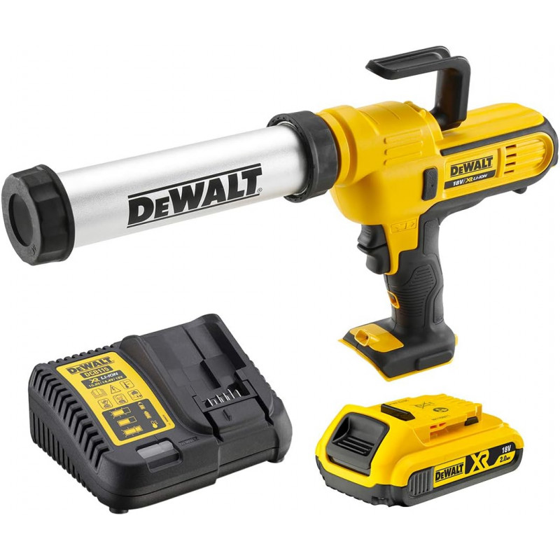 DeWalt 18V XR 600 ml silikona pistole DCE580D1-QW (1x2,0 Ah)