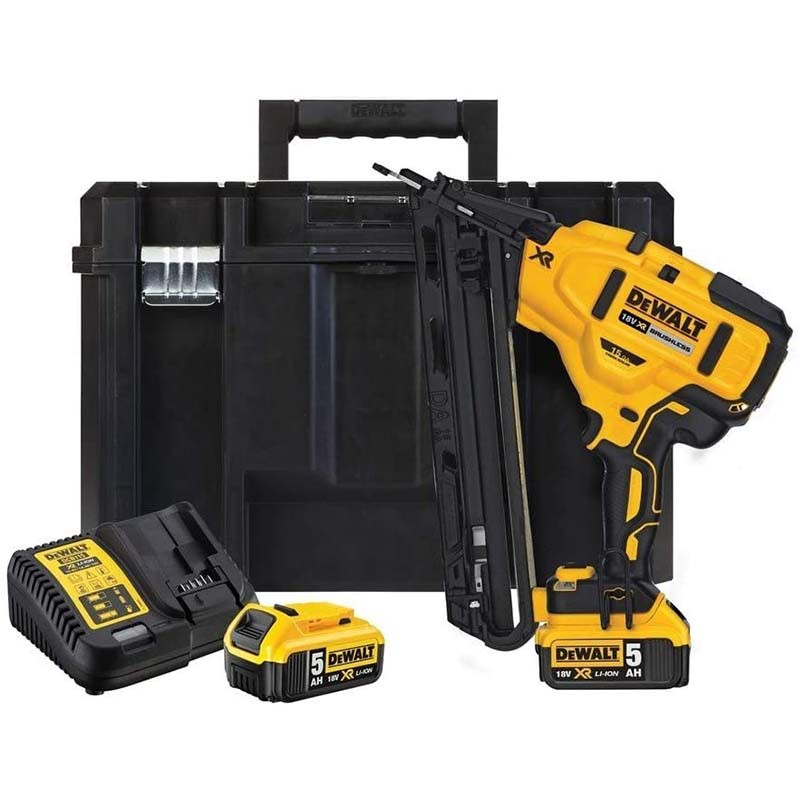 DeWalt 18V XR 15Ga bezoglīšu naglotājs DCN650P2-QW (2x5,0 Ah)