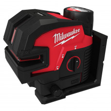 Milwaukee  M12™ nivelieris ar perpendikularu 4 punktu zaļo lāzera staru CLL4P-301C (1x3,0 Ah)