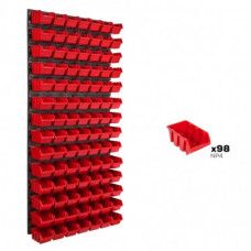 Botle instrumentu siena 58 X 117 cm ar 98  kastītēm (sarkanām), bez vāka