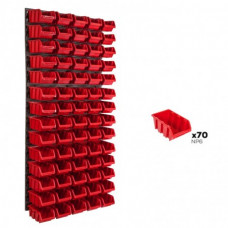 Botle instrumentu siena 58 X 117 cm ar 70  kastītēm (sarkanām), bez vāka