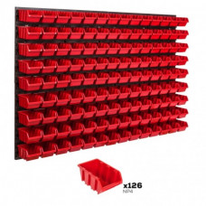 Botle instrumentu siena 115 X 78 cm ar 126  kastītēm (sarkanām), bez vāka