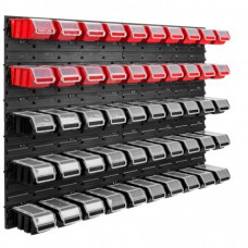 BOTLE instrumentu siena 115 X 78 cm ar 50 melnām/sarkanām kastītēm ar vāku