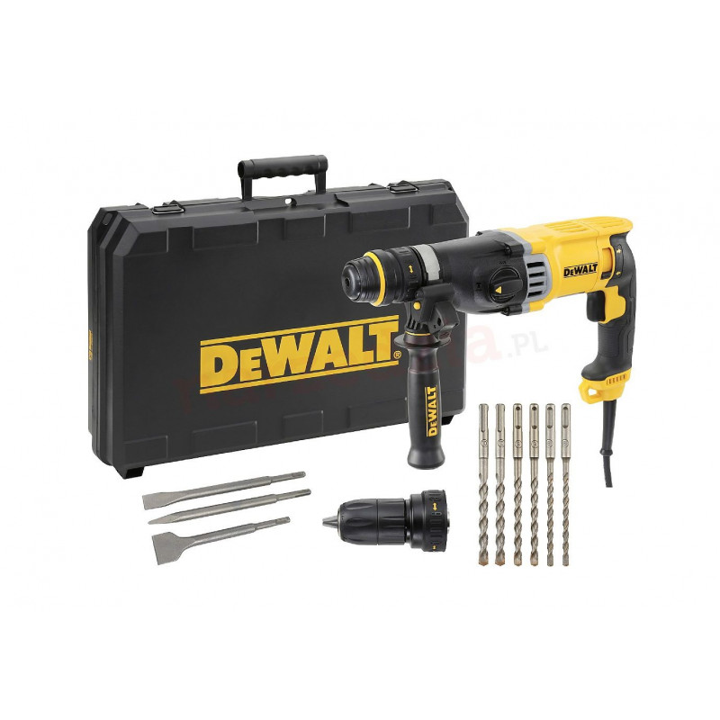 DeWalt SDS-plus perforators ar piederumiem D25144KP-QS