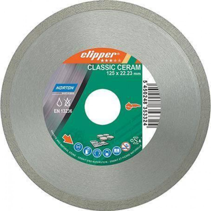 NORTON Dimanta griešanas disks  CLASSIC CERAMIC flīzēm 125 mm