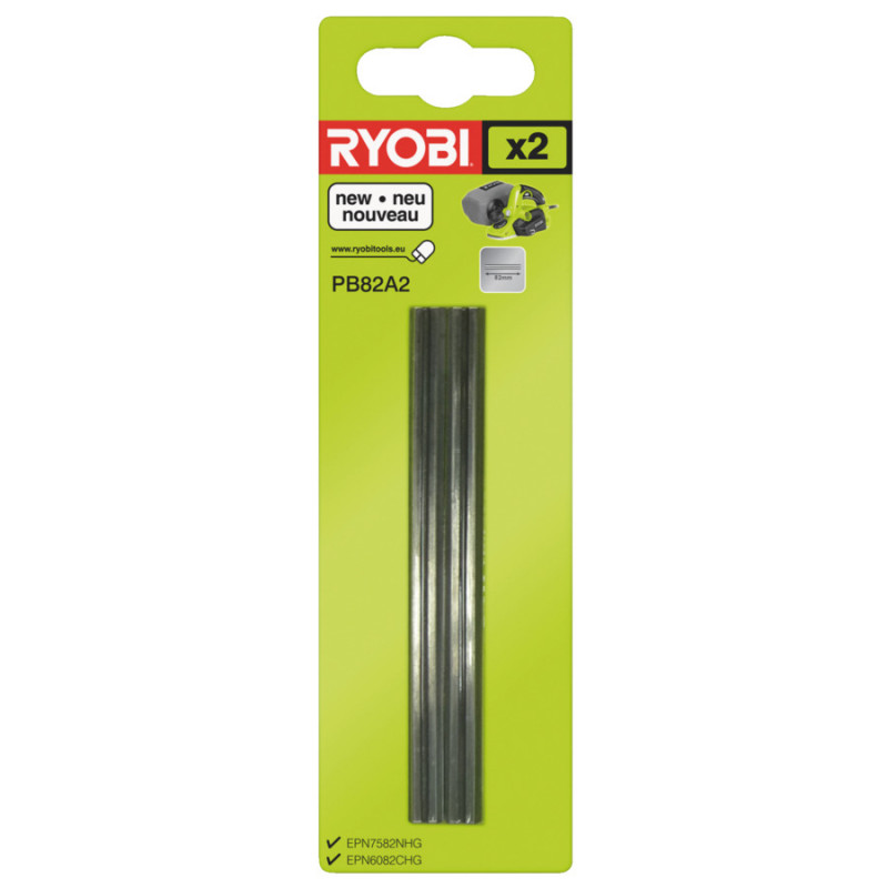 Ryobi 2 x 82 mm ēveles asmeņi PB82A2