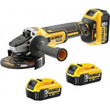 DeWalt 18V XR bezoglīšu leņķa slīpmašīna DCG405P3-QW (3x5,0 Ah)