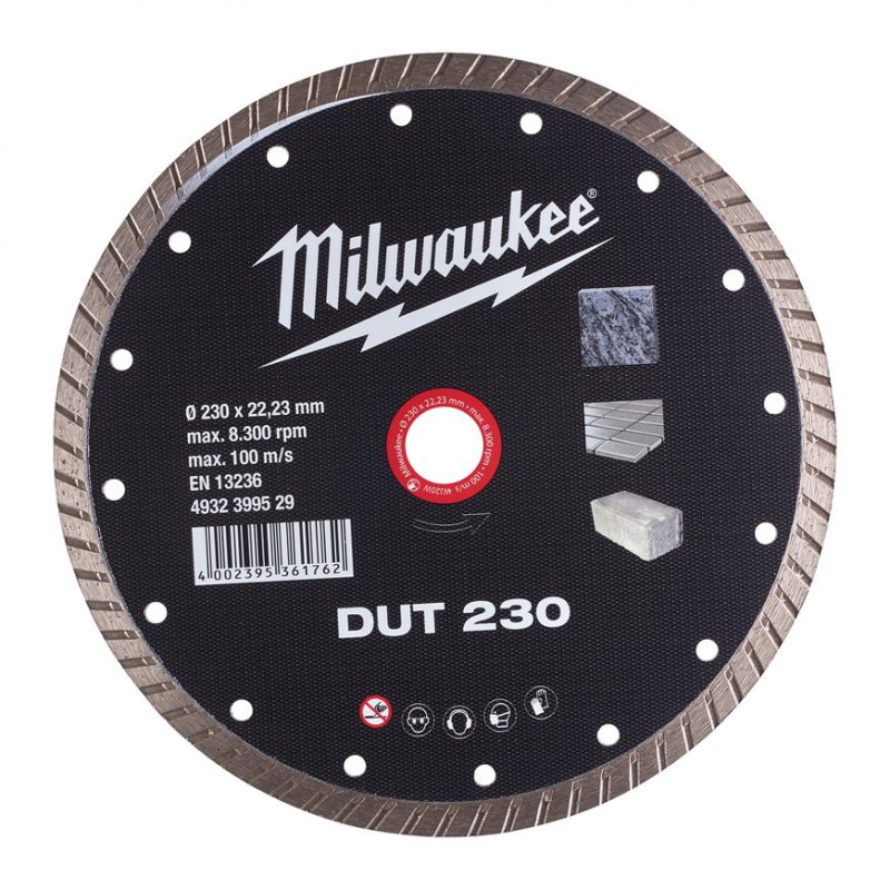 Milwaukee  Dimanta griešanas disks būvmateriāliem Turbo 230
