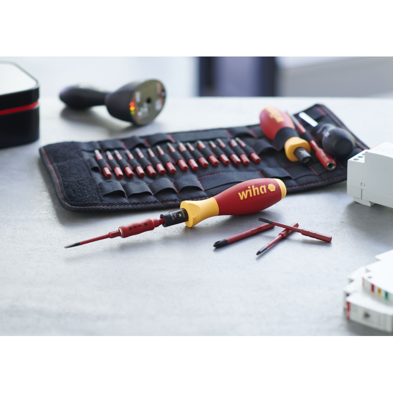 Wiha 19-daļīgs komplekts ar griezes momenta ieregulēšanu TorqueVario®-S electric 