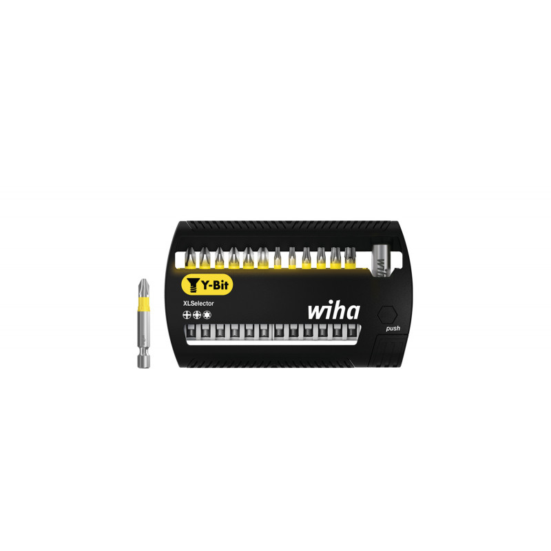 Wiha 14-daļīgs 50 mm XLSelector Y-veida uzgaļu Phillips, Pozidriv, TORX® komplekts, 1/4" 