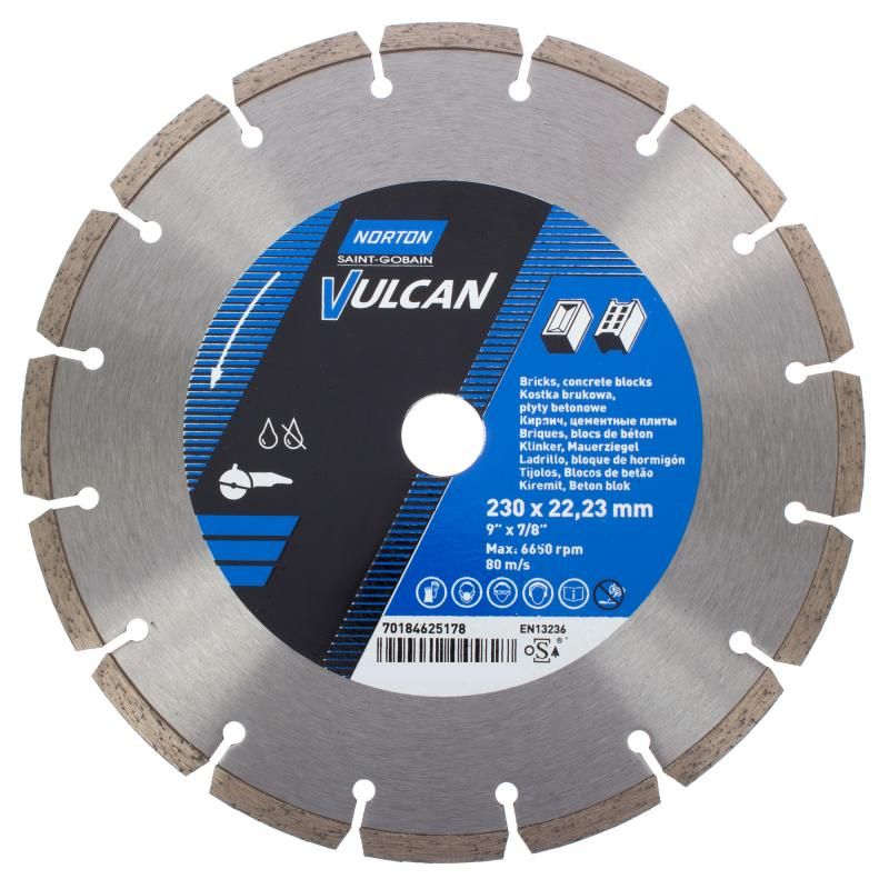 NORTON Dimanta griešanas disks VULCAN UNI betons, ķieģelis, 230 mm