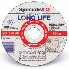 Specialist+ Disks metālam LongLife125x1,6x22