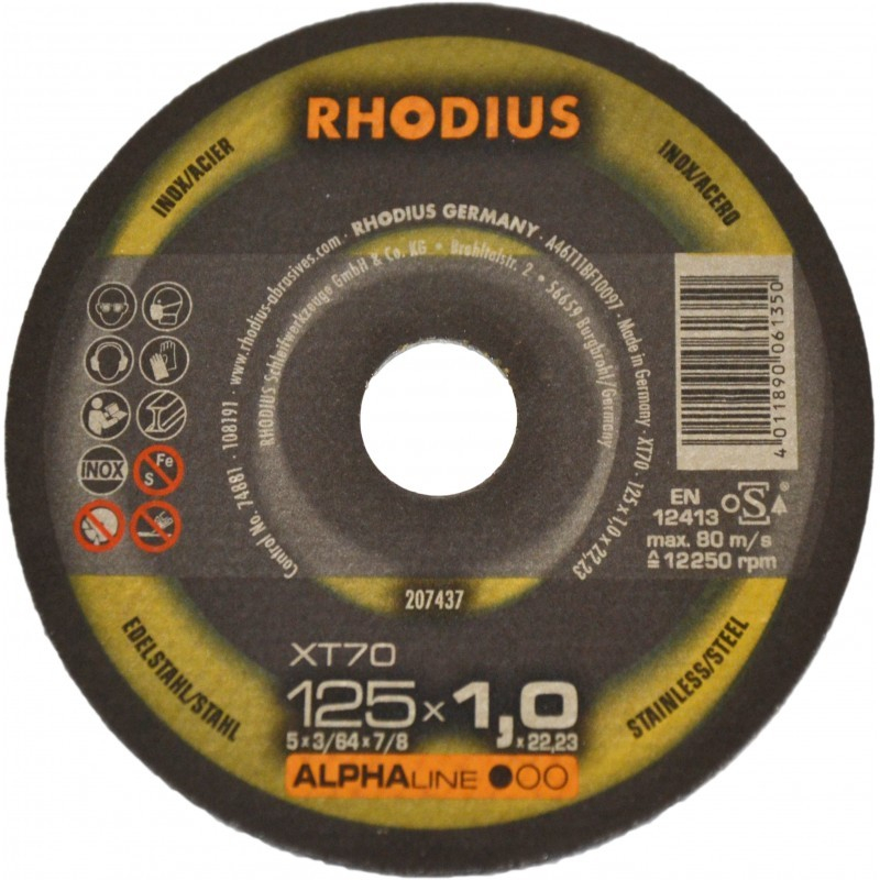 Rhodius metāla griešanas disks XT70 230x1,9x22,23 mm