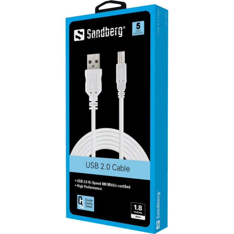Sandberg 502-78 USB 2.0 A-B male 1.8m