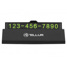 Tellur Temporary car parking phone number card black