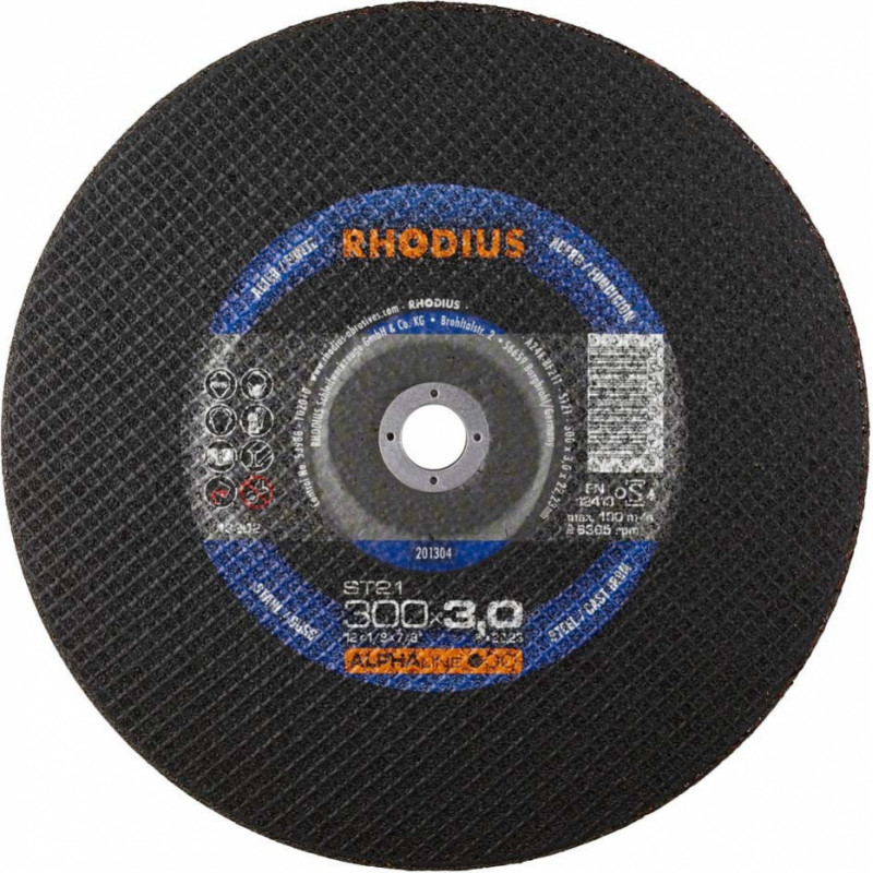 Rhodius Metāla gr. disks ST21 300x3x32 mm