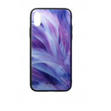 Tellur Cover Glass print for iPhone XS feather