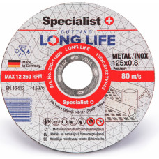 Specialist+ Disks metālam LongLife 125x0,8x22