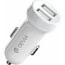 Devia Smart series car charger suit for Lightning (5V3.1A,2USB) white