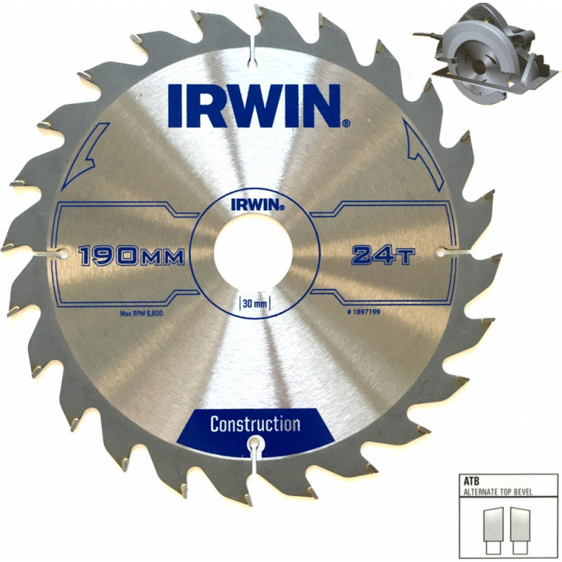 Irwin Ripzāģis 130x20 (16)x20T 2,5mm ATB