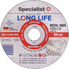 Specialist+ Disks metālam LongLife 125x1x22
