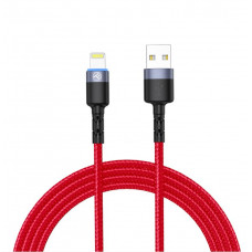 Tellur Data Cable USB to Lightning with LED Light 3A 1.2m Red