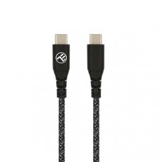 Tellur Green Data cable Type-C to Type-C 3A PD60W 1m nylon black