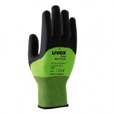 Uvex Safety gloves Uvex C500 Wet plus, cut level 5, green, size 10