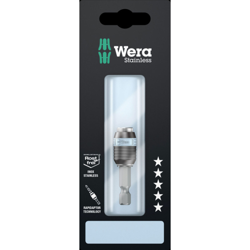 Wera stainless Rapidaptor universal bit holder, 1/4