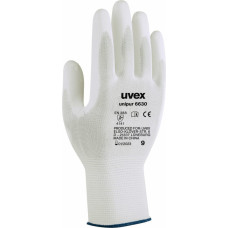 Uvex Safety gloves Uvex Unipur 6630, Nylon-PU-knitted, white, size 10