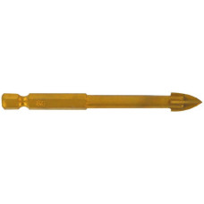 Tivoly Glass drill bit with 4 cutting edges, 1/4