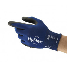 Ansell Safety gloves Ansell HyFlex 11-816, size 8. Ultra thin Nylon, spandex. Foam nitrile palm dipped.