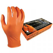 M-Safe vienreizlietojamie nitrila cimdi Grippaz 246OR, 0.15mm plāni, 50 gab/iep., oranži,  izmērs 10/XL