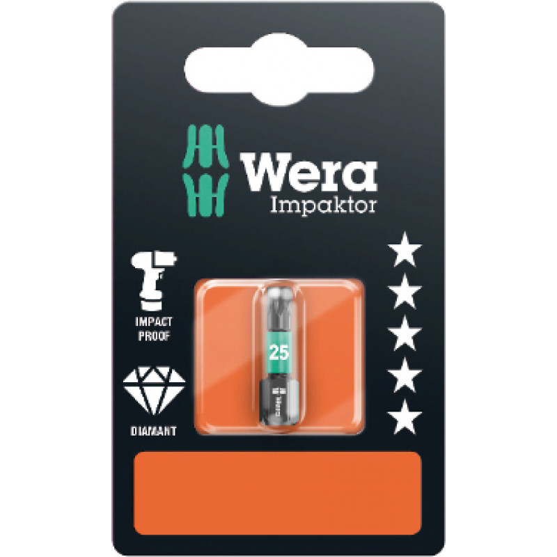 Wera Impaktor uzgalis, TORX T25 x 25mm, 867/1, blisterī