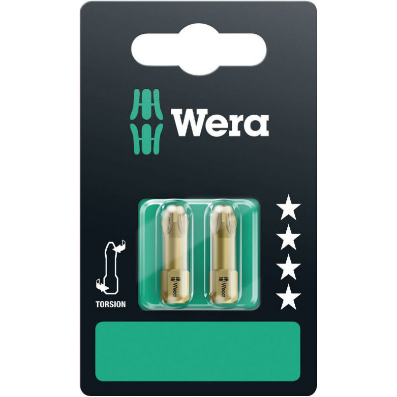 Wera Torsion (extra hard) uzgaļi, 2 x PZ3 x 25mm, 855/1 TH, blisterī