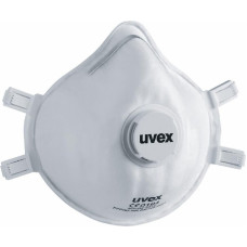 Uvex Face mask silv-Air classic 2312 FFP3, preformed mask with valve, smaller version, white, 2 pcs retail pack