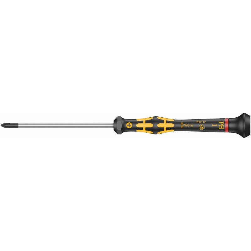 Wera ESD Kraftform Micro skrūvgriezis, PH 1 x 80mm