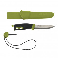Morakniv Outdoor sports knife Companion spark (S), 104mm, green, with fire starter