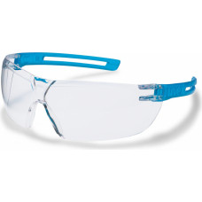 Uvex Safety spectacles Uvex X-Fit, clear lense, supravision excellence coating (non-fogging on the inside, non-scratching on the outside), clear blue earpiece