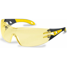 Uvex Aizsargbrilles UVEX Pheos, dzeltenā lēca, Supravision Excellence HC/AF pārklājums, Melns/Dzeltens