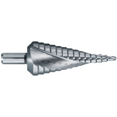 Tivoly HSS Step Drill Ø4-30 mm. Step 2 mm. Helicoidal flute. Bright, uncoated (blister)