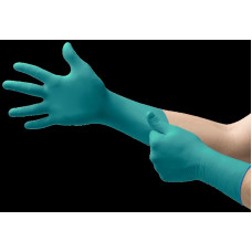Ansell Disposable nitrile and neoprene gloves Ansell Microflex 93-260, size XL 9,5-10), 50 pcs box, textured fingers, green, 0,20mm thick