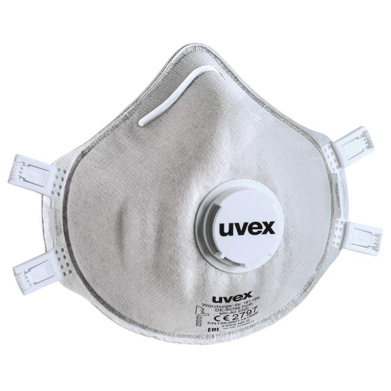 Uvex Respirātors Silv-Air Carbon, FFP3, ar vārstu, 3 gab, retail